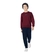 Conjunto Alakazoo! Masculino Infantil Blusão New Wave Com Calça Moletom Felpado 4/10 - 000397-BORDO CARDINAL
