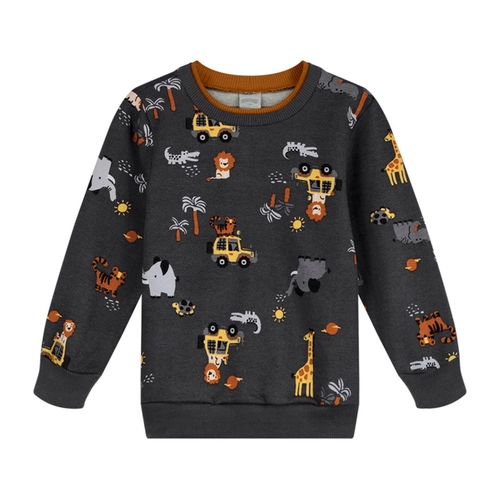 Conjunto Alakazoo! Masculino Infantil Blusão Safari Com Calça Moletom Felpado 1/3