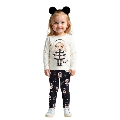 Blusa Manga Longa Alakazoo! Feminina Infantil Malha Modelli Estampas Variadas 1/3