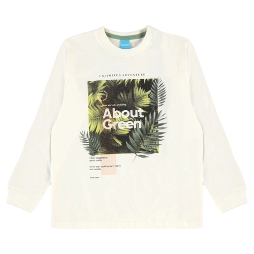 Camiseta Manga Longa Kamylus Masculina Juvenil Adventure Em Meia Malha Algodão