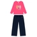 Conjunto Kamylus Feminino Infantil Blusa Ursinhas Com Calça Wed Leg Moletinho 4/10 - 4440-PINK HOT