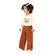 Conjunto Kamylus Feminino Infantil Blusa Ursinhas Com Calça Wed Leg Moletinho 4/10 - 2500-OFF WHITE