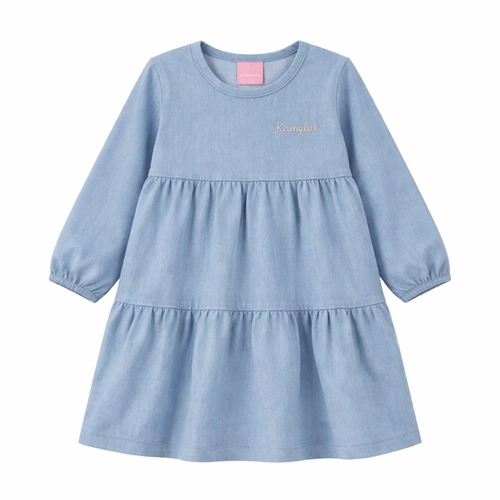 Vestido Manga Longa 3 Marias Kamylus Infantil Cotton Jeans 1/4