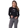 Pijama Manga Longa Cia do Corpo Feminino Adulto Em Malha Suedy Xadrez - PRETO-PRETO