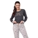 Pijama Manga Longa Cia do Corpo Feminino Adulto Em Malha Mescla Color - LACO MESCLA-LACO MESCLA