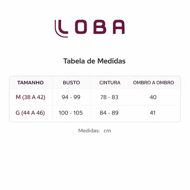 Tabela de Medidas