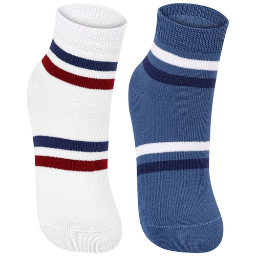 Kit 2 Pares Meias Cano Curto Lupo Kids Masculino Infantil Em Algodão