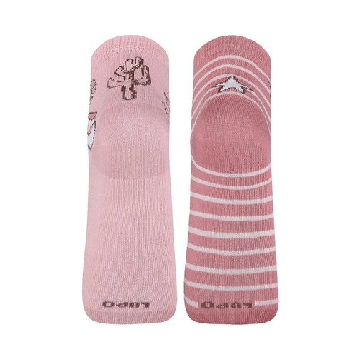 Kit 2 Pares Meia Feminina Lupo Cano Curto em Algodão