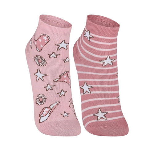 Kit 2 Pares Meia Feminina Lupo Cano Curto em Algodão