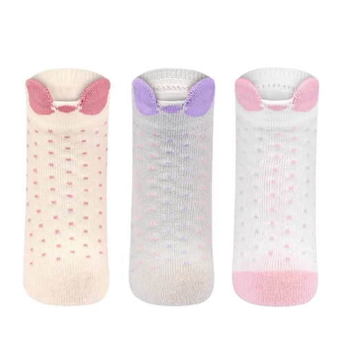 Kit 3 Pares Meias Cano Curto Lupo Baby Infantil Estampadas Algodão;
