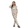 Pijama Manga Longa Danka Feminino Adulto Urso Polar Em Fleece - CINZA-CINZA