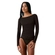 Blusa Segunda Pele Manga Longa Hope Adulto Decote Canoa Em Viscose Levíssima - MTE-MARROM MATTE