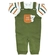 Conjunto Jardineira Manga Longa Petutiha Bebê Masculino Suedine - VERDEMUSGO-VERDEMUSGO