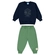 Conjunto Kamylus Masculino Infantil Blusão Ursinho E Calça Jogger Moletom Penteado 1/3 - 3790-marinho novo
