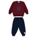 Conjunto Kamylus Masculino Infantil Blusão Ursinho E Calça Jogger Moletom Penteado 1/3 - 5000-BORDO VINHO