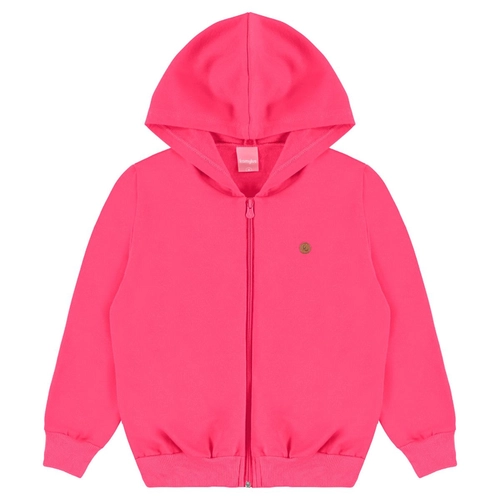 Jaqueta Com Capuz Kamylus Feminino Infantil Moletom Algodão 4/10