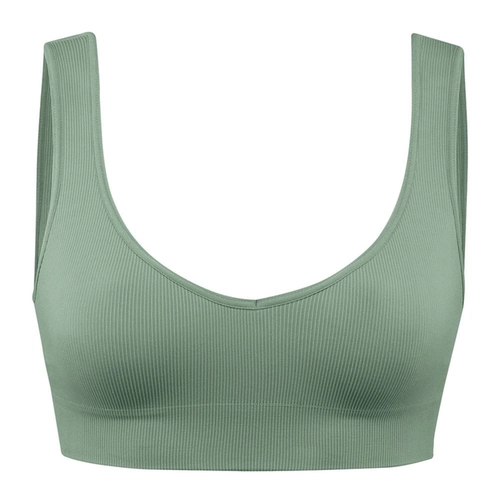 Top Regata Com Bojo Removível She Feminino Adulto Canelado Microfibra Sem Costura