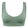 Top Regata Com Bojo Removível She Feminino Adulto Canelado Microfibra Sem Costura - VD09-VERDE MEDIO