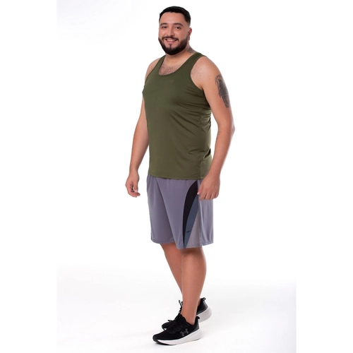 Camiseta Regata Fitness Elite Masculina Adulto Proteção UV50+ Em Microfibra