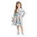 Vestido Manga Longa Milon Infantil Flores Em Cotton 4/8 - 0452-OFFWHITE