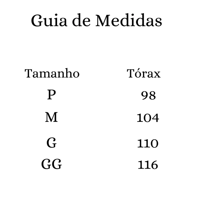 Tabela de Medidas