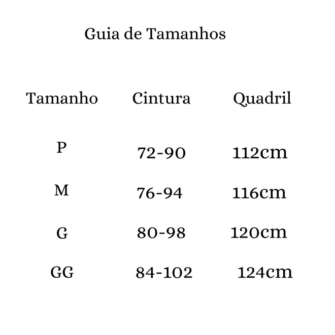 Tabela de Medidas