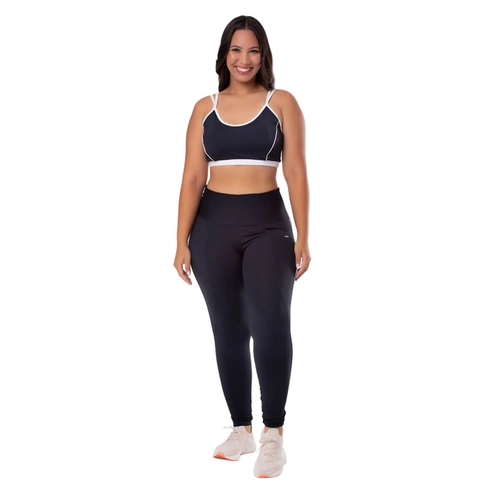 Calça Legging Fitness Elite Feminina Adulto Com Bolso Lateral Em Microfibra