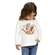 Blusa Manga Longa Milon Feminina Infantil Esquilo Em Cotton 1/3 - 0452-OFFWHITE