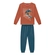 Conjunto Kyly Juvenil Masculino Blusão Skatista E Calça Jogger Moletom Peluciado - 300008-LARANJAFOLHA