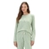 Pijama Manga Longa Feminino Adulto Verde Poás e Corações Em Malha Comfort - VD-VERDE-VD-VERDE