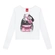 Blusa Manga Longa Kyly Feminina Juvenil Estampada Leve Em Algodão - 0001-BRANCO