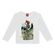 Camiseta Manga Longa Kyly Infantil Masculina Com Estampa Radical Em Algodão - 0467-MESCLAWHITE