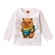 Camiseta Manga Longa Kyly Bebê Masculina Ursinho Em Algodão - 0001-BRANCO