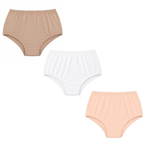 Kit 3 Calcinhas Calçolas Luminate Em Algodão Cores Sortidas