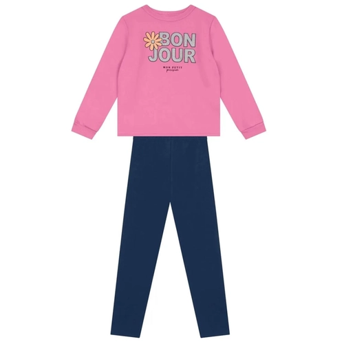 Conjunto Brandili Meninas Infantil Blusão e Calça Legging Glitter Algodão 4/10
