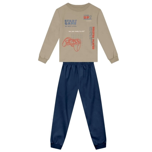 Conjunto Brandili Meninos Infantil Blusão e Calça Jogger Algodão 12/16;