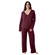 Pijama Manga Longa Hope Feminino Adulto Em Viscose e Renda Moon - VNP-VINHO DO PORTO