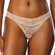 Calcinha Tanga Valisere Transparente Em Renda Essencial Leve - 802-AREIA