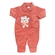 Macacão Manga Longa Petutinha Feminino Bebê Soft Peluciado - coral-coral