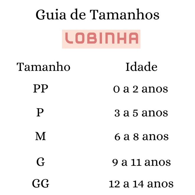 Tabela de Medidas