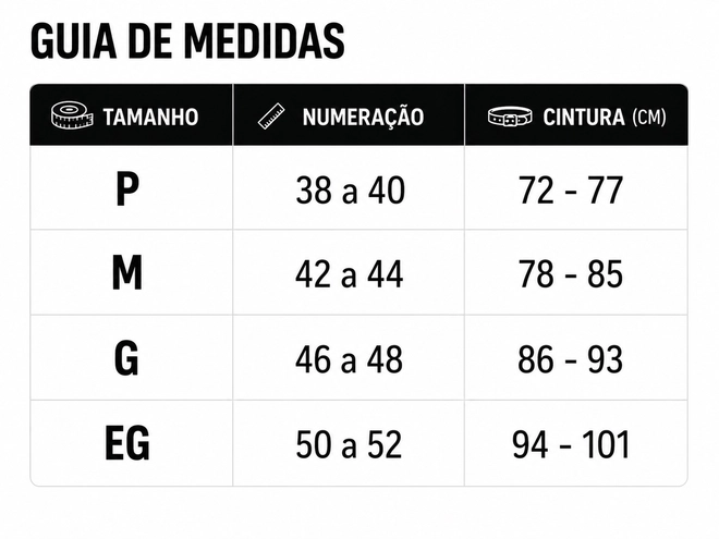 Tabela de Medidas