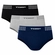 Kit 3 Cuecas Slip Torp Adulto Microfibra Sem Costura - 939-MAR/PLAT/PTO