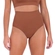 Calcinha Fio Dental Dilady Hot Pant Cintura Alta Em Microfibra - 6147-MARROM OCRE