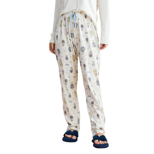 Pijama Manga Longa Anna Kock Feminino Adulto Ursinho Algodão
