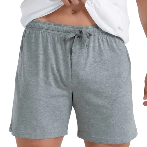Pijama Manga Curta Mash Masculino Adulto Com Shorts Gola V Algodão