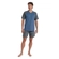 Pijama Manga Curta Mash Masculino Adulto Com Shorts Gola V Algodão - AZ20-AZUL