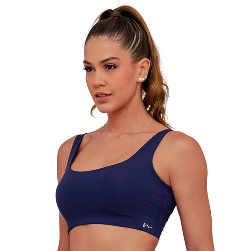 Top Fitness Adulto Nay Sport Com Bojo Costas Cruzadas Impact Em Microfibra