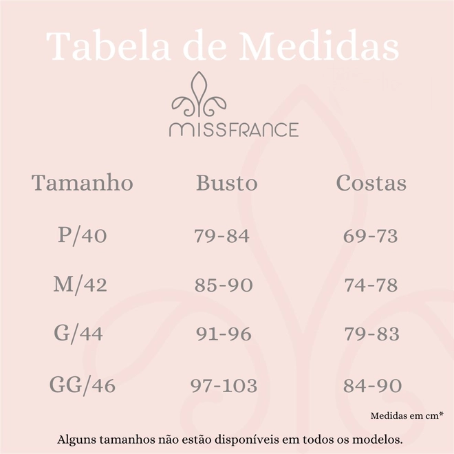 Tabela de Medidas