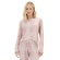Pijama Manga Longa Cor Com Amor Feminino Adulto Xadrez Em Malha Visco Comfy - ROSA ANTIGO-ROSA ANTIGO