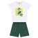 Conjunto Kamylus Infantil Masculino Manga Curta Dinossauro Meia Malha 4/10 - BRANCO-BRANCO